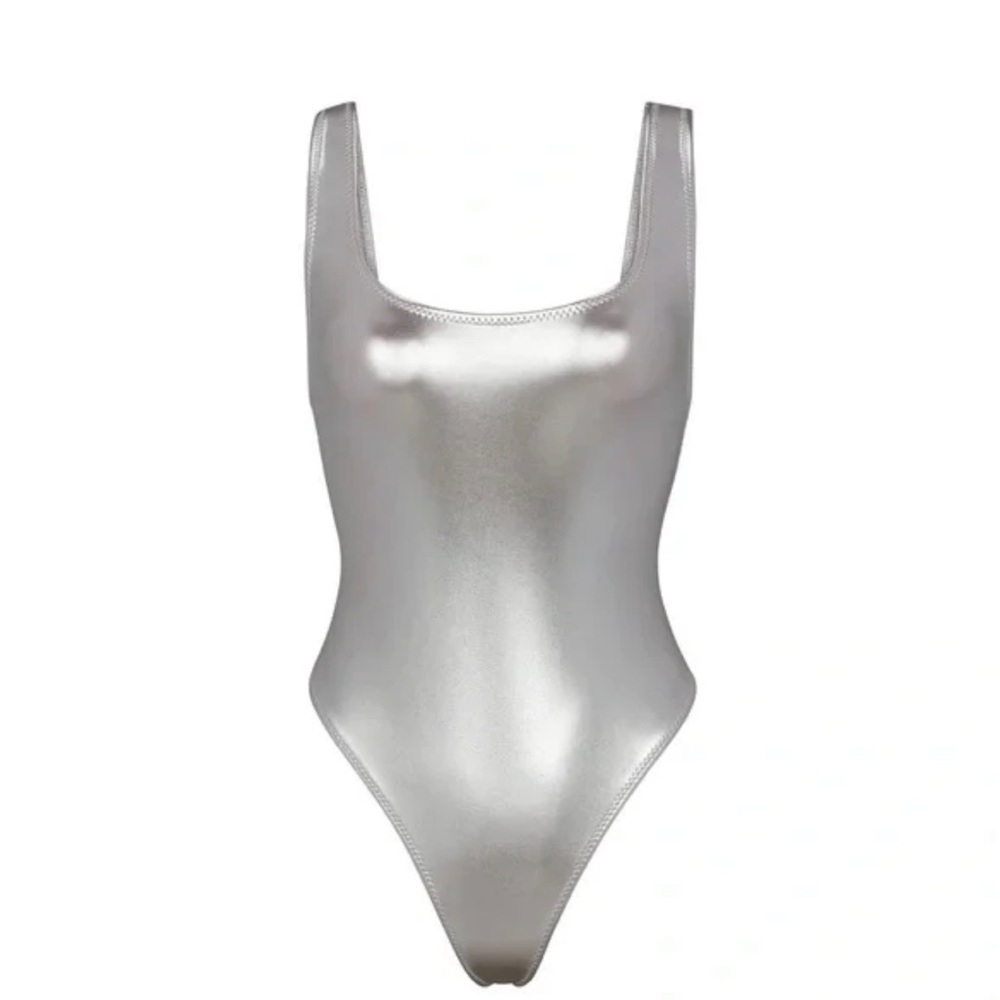 Nwt Skims swim suit chrome